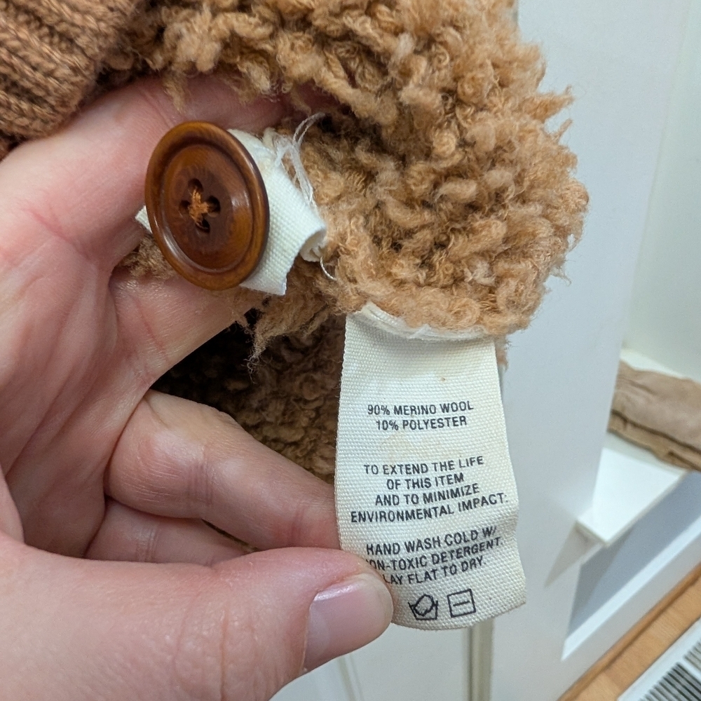 Alex Mill Binky Brown Textured Cardigan Merino Wool - Picture 5 of 6
